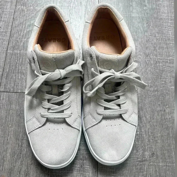 GREATS Royale Leather Sneakers in Dove Suede Size 8.5 - Picture 6 of 7